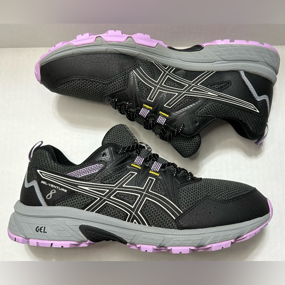 Asics Gel Venture 8 1012A708 Black/Purple Athletic Sneakers Women’s US Size 11 - Picture 7 of 13